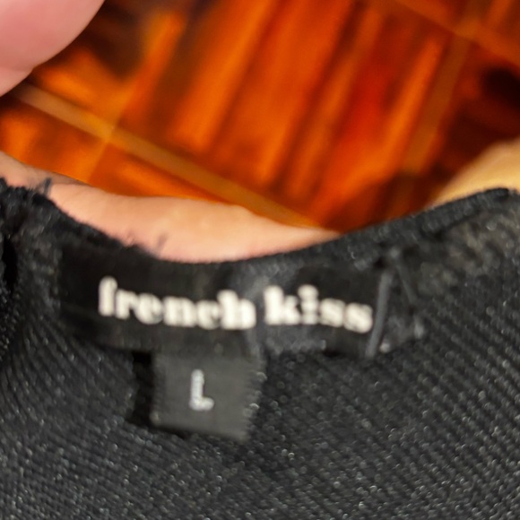 French Kiss Black dress with circle design in front - Picture 3 of 3